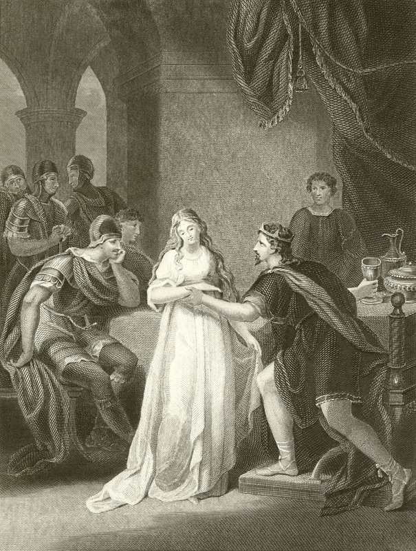 Vortigern ve Rowena by English School