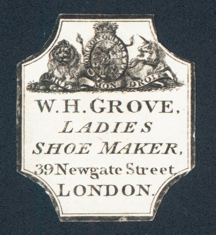 WH Grove, Bayan Ayakkabı Üreticisi, ticaret kartı by English School