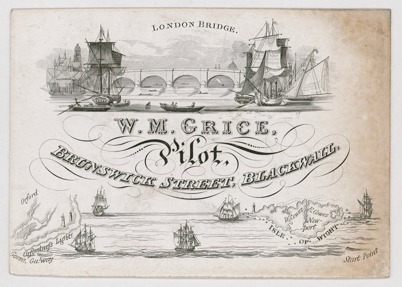 W M Grace, Pilot, ticaret kartı by English School