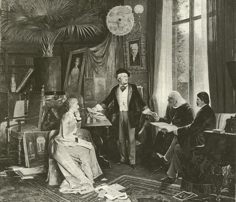 Wagner ve arkadaşları (gravür) by English School