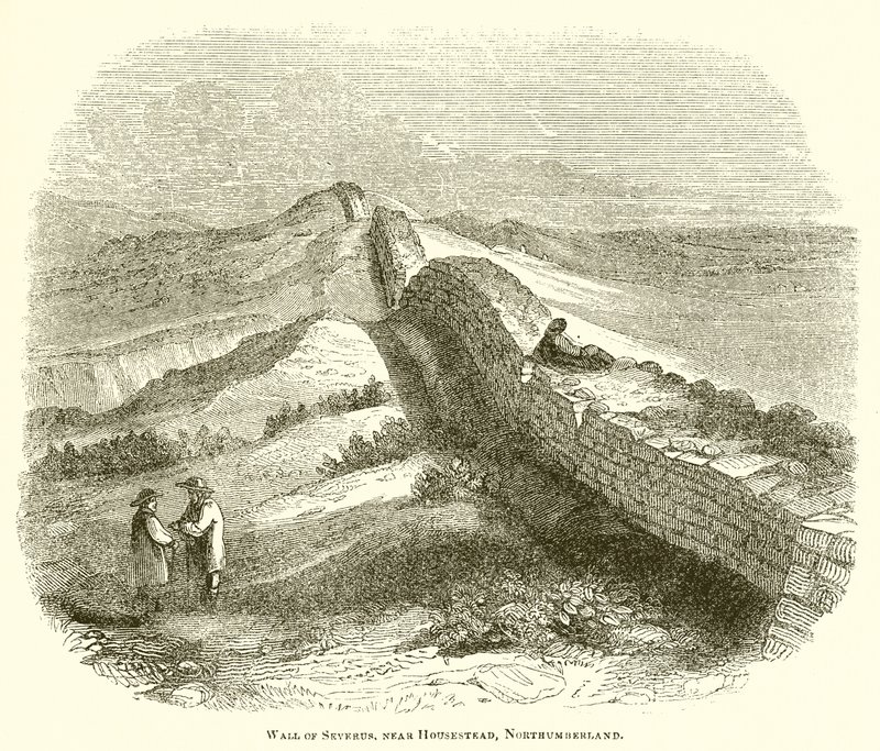 Severus Duvarı, Housestead, Northumberland yakınlarında by English School