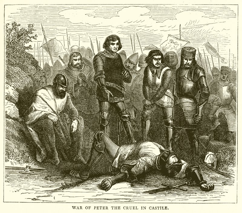 Kastilya'daki Zalim Peter Savaşı by English School