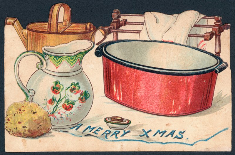 Yıkama aletleri, Noel Kartı by English School