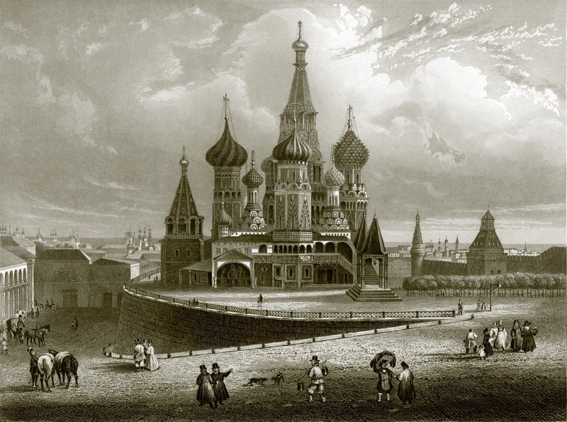 Wassili Blagennoi veya St. Basil Katedrali, Moskova by English School