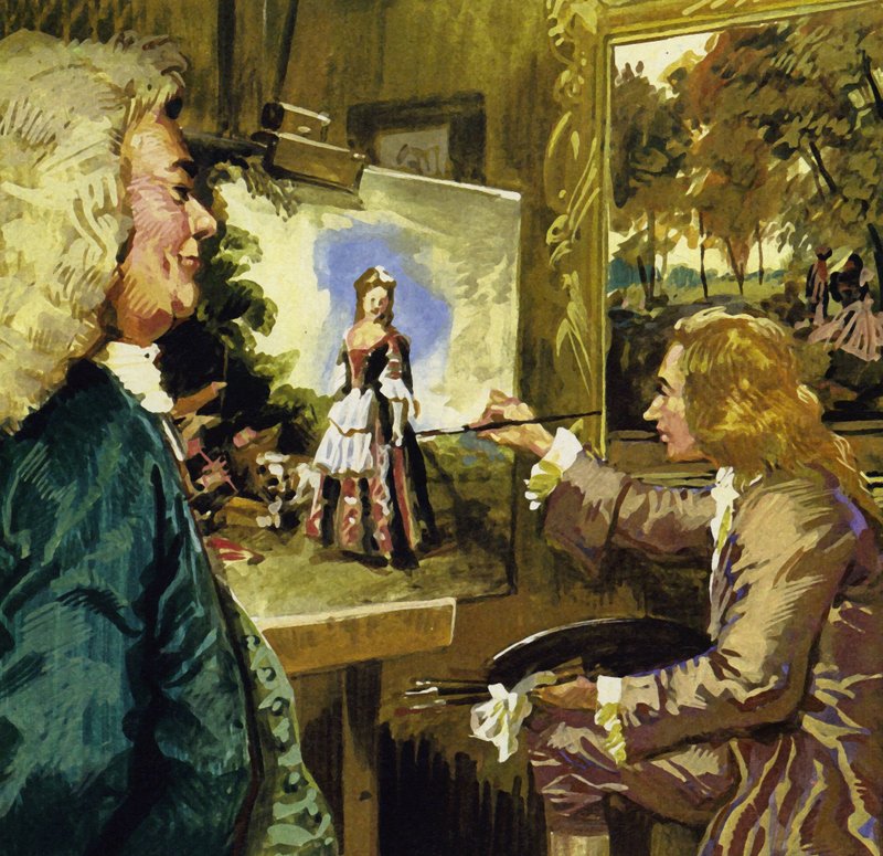 Watteau tablosu Dans by English School