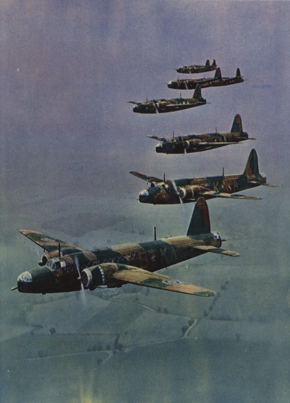 Wellington bombardıman uçakları düzende by English School