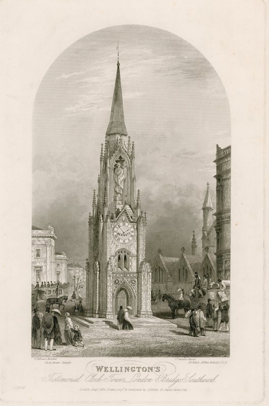 Wellingtons Tanıklık Saat Kulesi, Londra Köprüsü, Southwark by English School