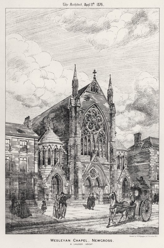 Wesleyan Şapeli, Newcross (gravür) by English School