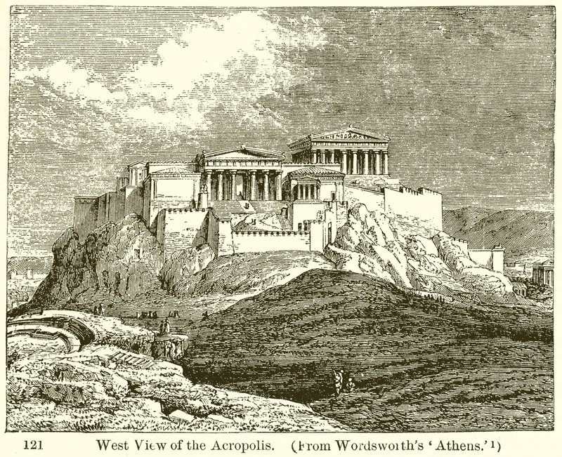 Akropolis'in Batı Görünümü by English School
