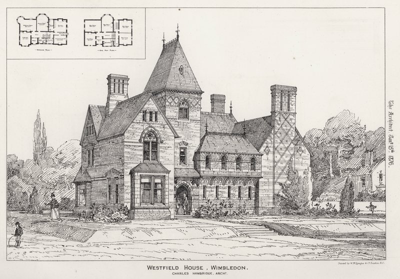 Westfield House, Wimbledon (gravür) by English School