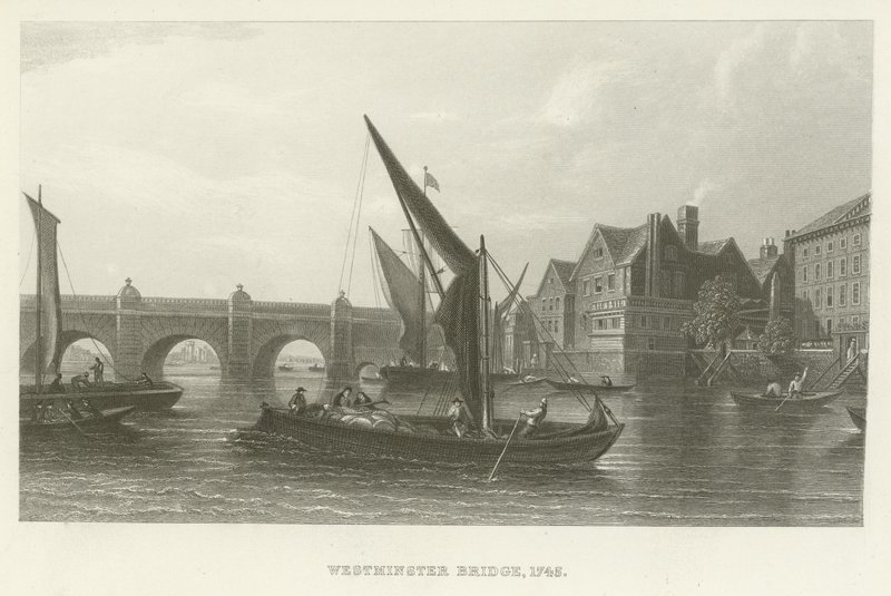 Westminster Köprüsü, 1745 by English School