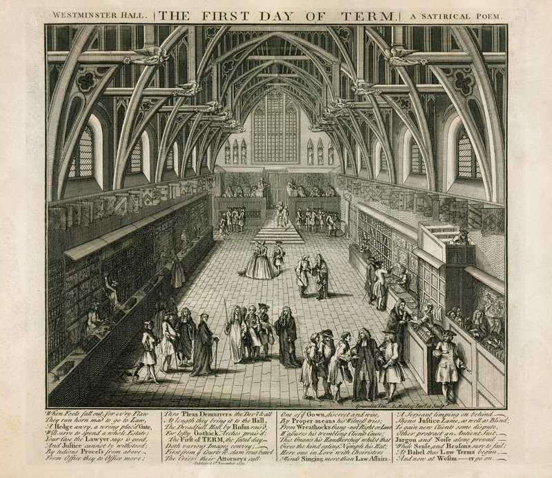Westminster Hall, Dönemin İlk Günü, Bir Hiciv Şiiri by English School