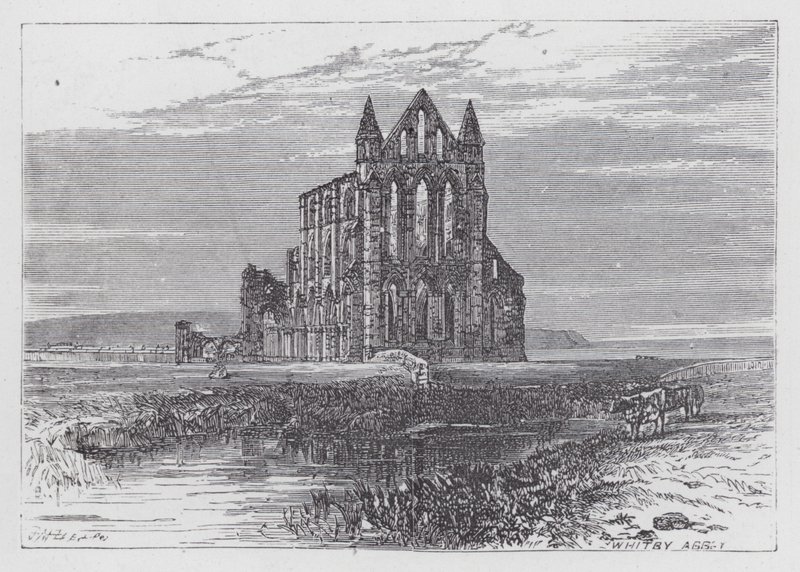 Whitby Manastırı (gravür) by English School