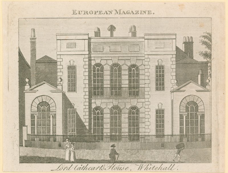 Whitehall Mahkemesi veya Yard, Vanbrugh Evi, 1898 yıkıldı by English School