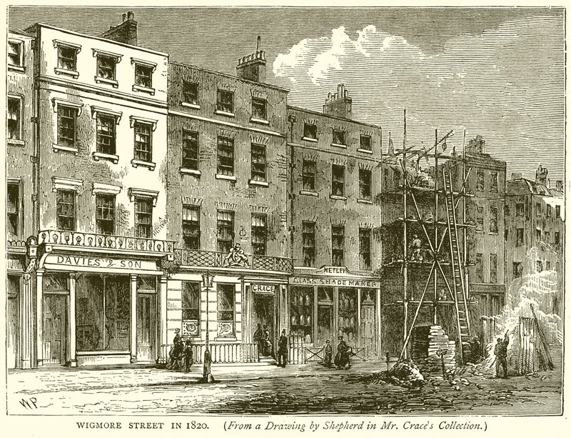 1820 yılında Wigmore Caddesi by English School