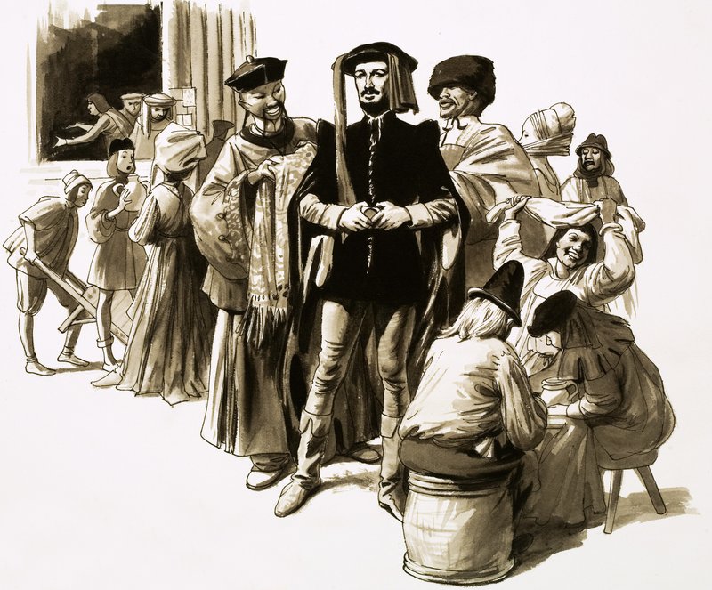 William Caxton, matbaaya geçmeden önce başarılı bir tüccardı. by English School