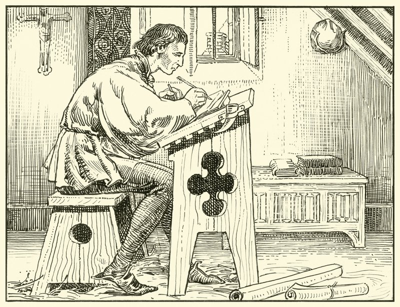 William Evesham Yazma (kağıt üzerine mürekkep) by English School