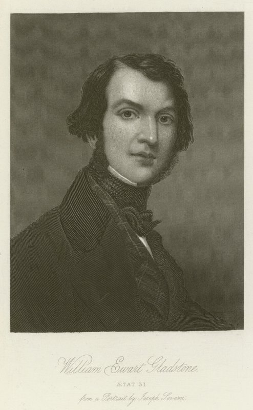 William Ewart Gladstone, Aetat 31 (gravür) by English School