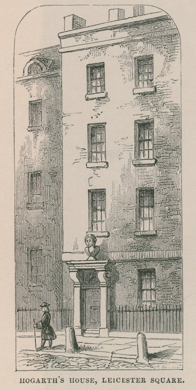William Hogarths evi, Leicester Meydanı by English School
