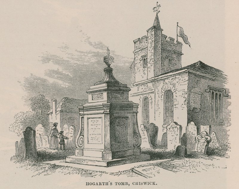William Hogarths mezarı, Chiswick by English School