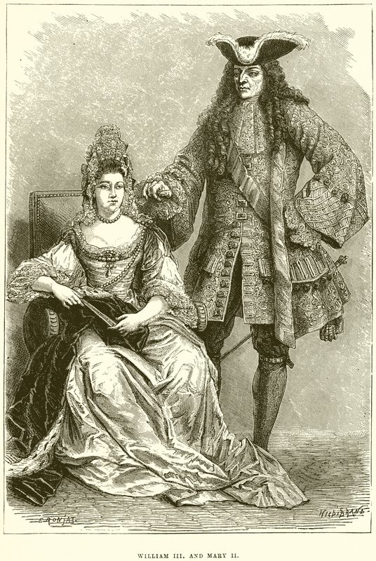 William III ve Mary II by English School