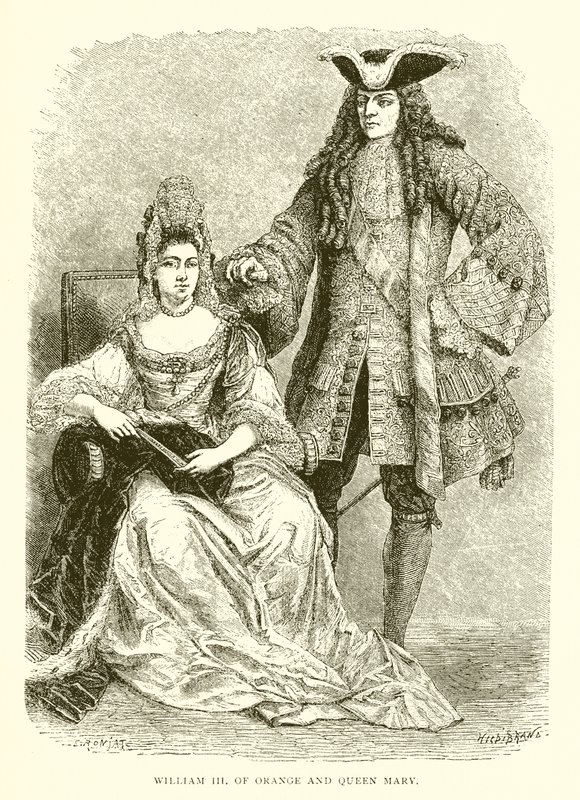Orange William III ve Kraliçe Mary by English School