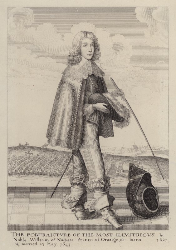 Orange-Nassau William II, Orange Prensi (gravür) by English School