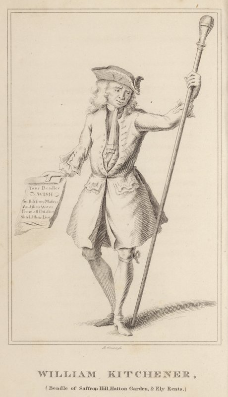 William Kitchener, Beadle of Saffron Hill, Hatton Garden ve Ely Rents by English School