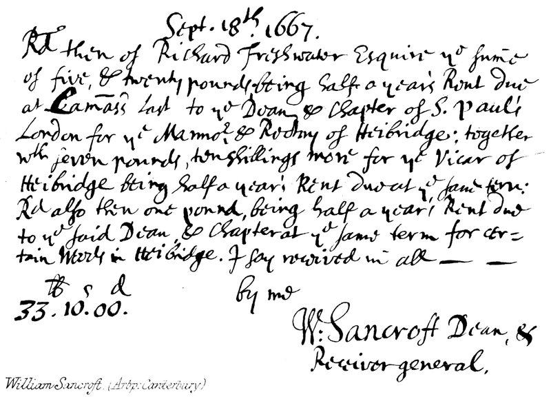 William Sancroft, (Arbp: Canterbury) by English School