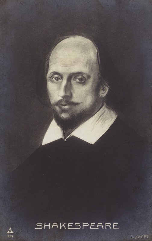 William Shakespeare (c1564-1616), İngiliz oyun yazarı ve şair (lito) by English School
