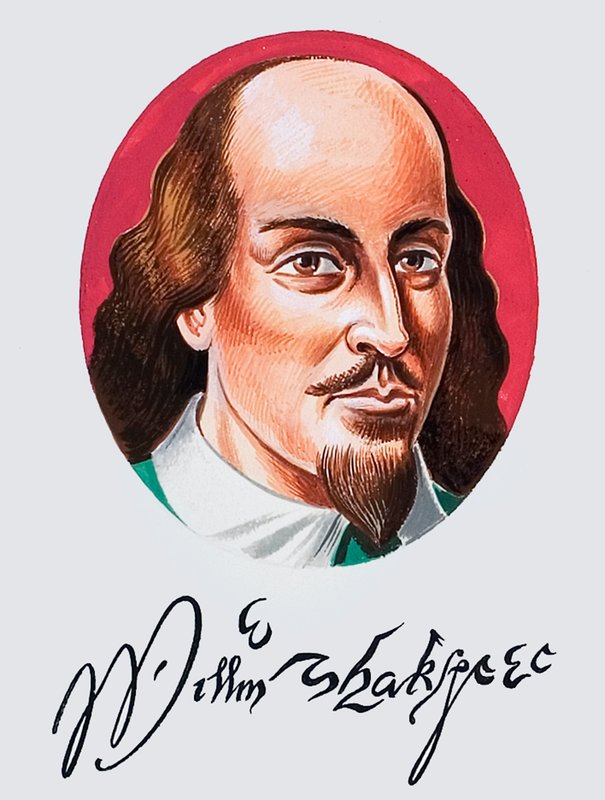 William Shakespeare imzalı by English School