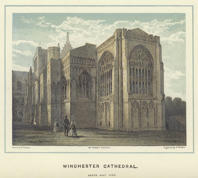 Winchester Katedrali, güney doğu görünümü by English School