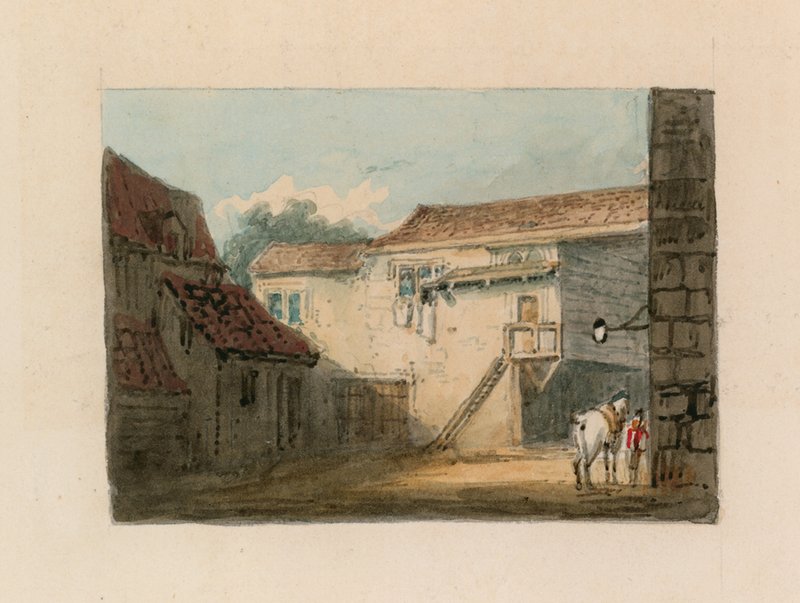Bankside Winchester Palace (kağıt üzerinde wc) by English School