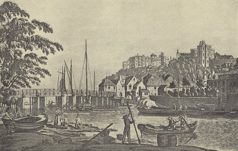 1793 yılında Windsor Köprüsü (gravür) by English School