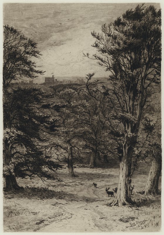 Windsor Parkı (gravür) by English School