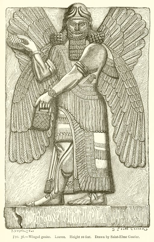 Kanatlı Dahi. Louvre by English School