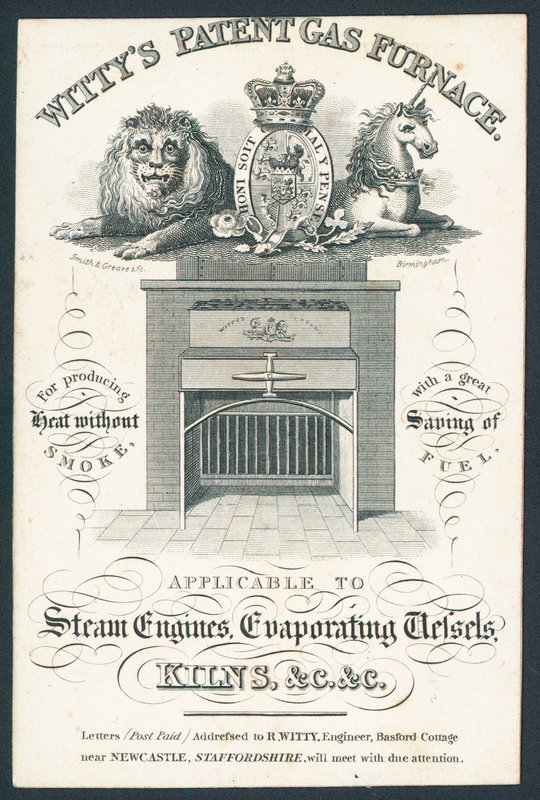 Wittys Patent Gaz Fırını, ticari kart by English School