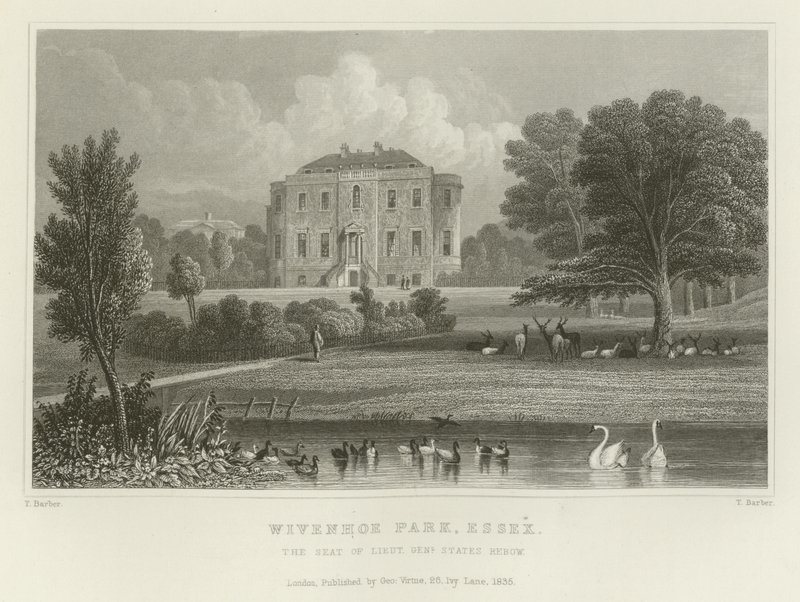 Wivenhoe Park, Essex, Korgeneral Devletlerin Koltuğu Rebow by English School