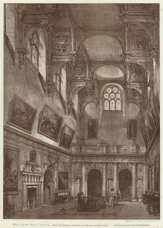 Wollaton Salonu, Notts (taş) by English School