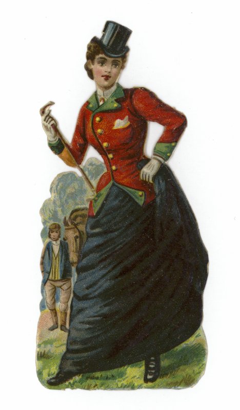 binicilik elbiseli kadın by English School