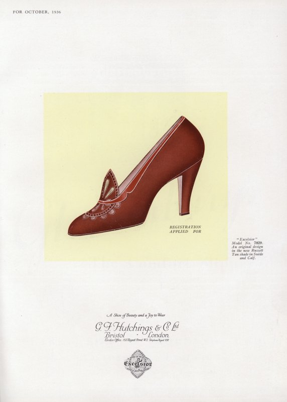 Kadın ayakkabı reklamı, 1930