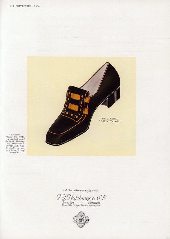 Kadın ayakkabı reklamı, 1930