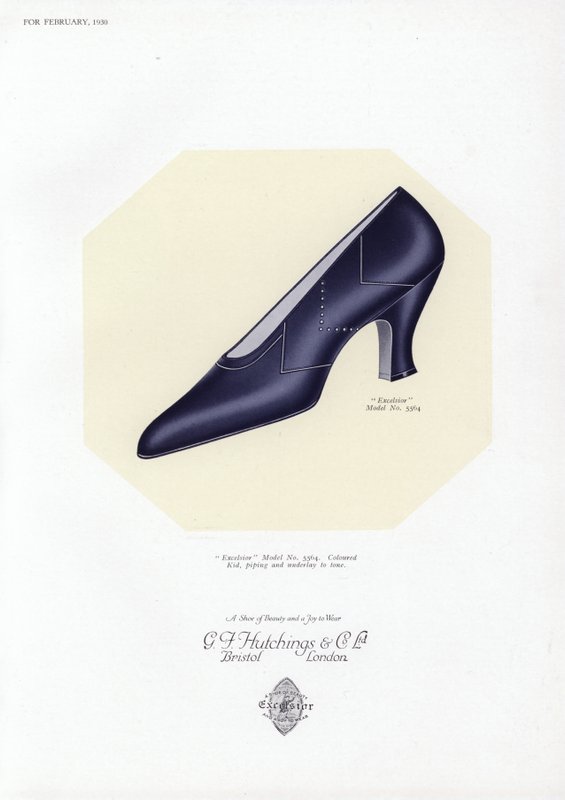 Kadın ayakkabı reklamı, 1930