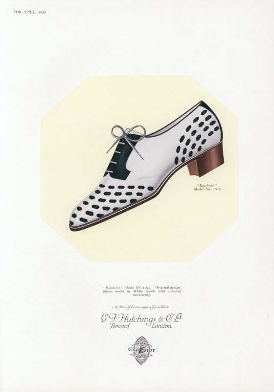 Kadın ayakkabı reklamı, 1930