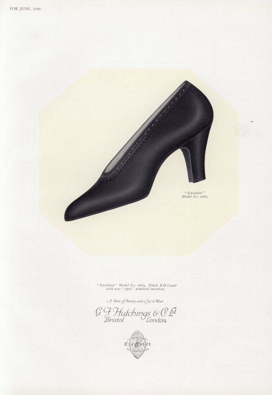 Kadın ayakkabı reklamı, 1930