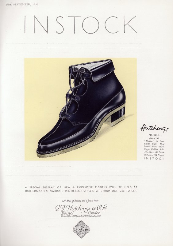 Kadın ayakkabı reklamı, 1930