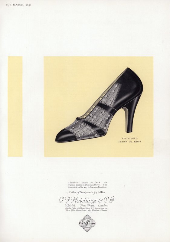 Kadın ayakkabı reklamı, 1930