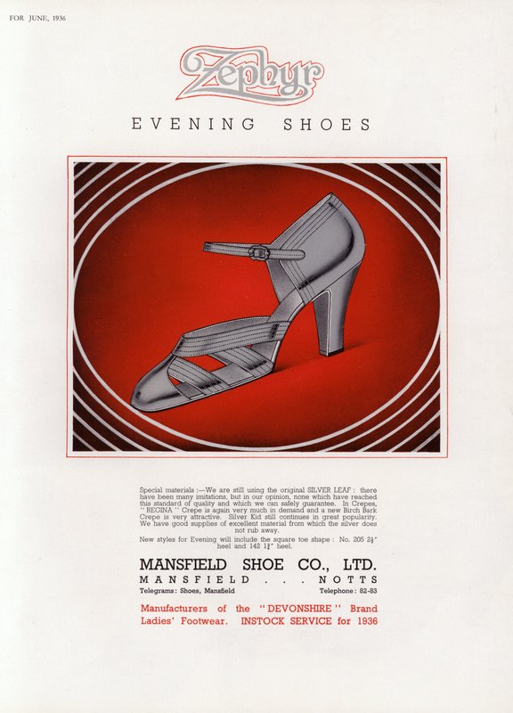 Kadın ayakkabı reklamı, 1930