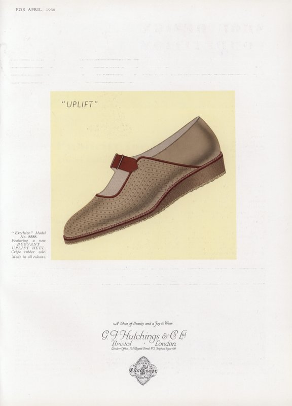Kadın ayakkabı reklamı, 1930