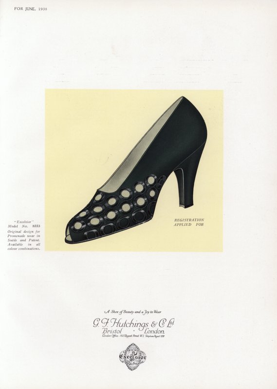 Kadın ayakkabı reklamı, 1930